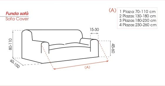 Medidas Funda Sofa Bielastica