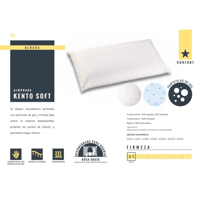 Almohada Mash Kento Soft Viscoelástica